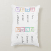 Banden van de Scale Solfeggio Musical Baby Blocks Accent Kussen (Achterkant (Verticaal))