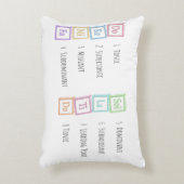 Banden van de Scale Solfeggio Musical Baby Blocks Accent Kussen (Voorkant(Verticaal))