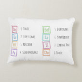 Banden van de Scale Solfeggio Musical Baby Blocks Accent Kussen (Achterkant)