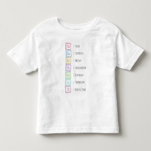 Banden van de Scale Solfeggio Musical Baby Blocks Kinder Shirts