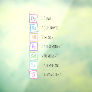 Banden van de Scale Solfeggio Musical Baby Blocks Raamsticker