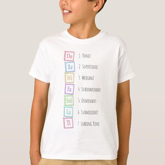 Banden van de Scale Solfeggio Musical Baby Blocks T-shirt (Voorkant)