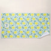 Bandenhanddoek voor botanische monogram strandlaken (Voorkant)