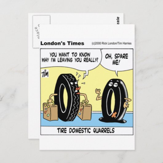 Bandenhuiskwesties Funny Gifts T - shirts Collecti Briefkaart (Voorkant / Achterkant)