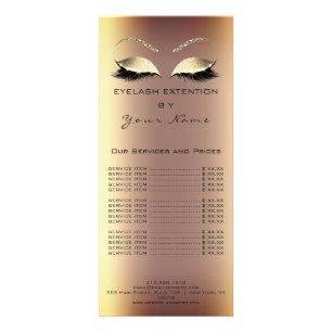 Bandenprijslijst Lash Extension Sepia Gold More Reclamekaart