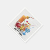 Bandenstaarten op hout servet (Hoek)