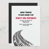 Bandentracks-uitnodiging Kaart (Voorkant / Achterkant)