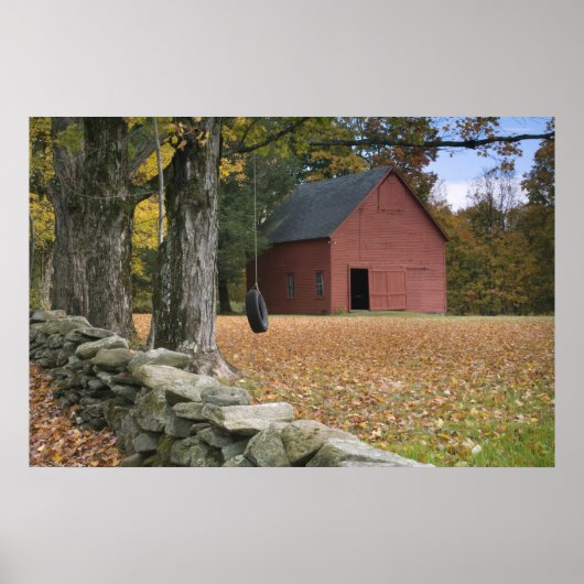 Bandenzwengel langs een weg in Zuid-Vermont, Poster (Voorkant)