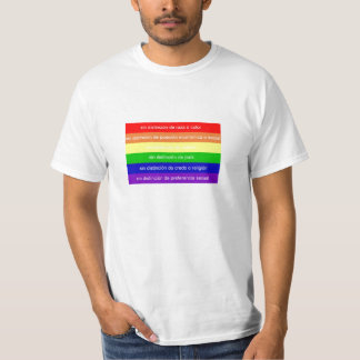 Bandera arcoiris mensaje t-shirt