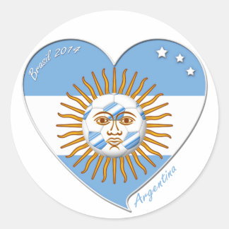 Bandera de ARGENTINA FÚTBOL nacional sol de mayo Ronde Sticker