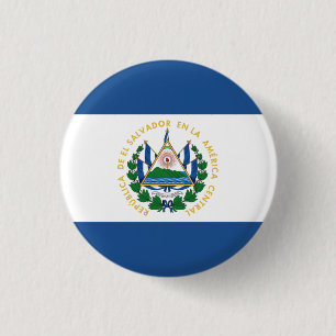 Bandera de El Salvador Ronde Button 3,2 Cm