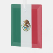 Bandera de Mexico National flag Mexicanos Glas Ornament (Voorkant links)