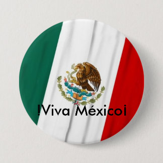 Bandera de México Ronde Button 7,6 Cm