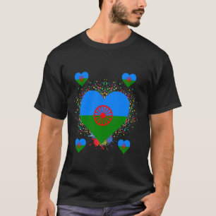 Bandera Gitana Heart Flag - Internationaal Romani T-shirt