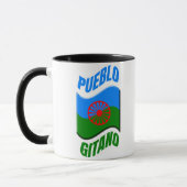 Bandera gitana. Taza original personalizada.  Mok (Links)