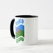 Bandera gitana. Taza original personalizada.  Mok (Voorkant links)