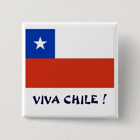 Bandera Viva Chili I Vierkante Button 5,1 Cm (Voorkant)