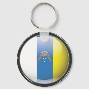 Bandera y escudo de Islas Canarias Sleutelhanger