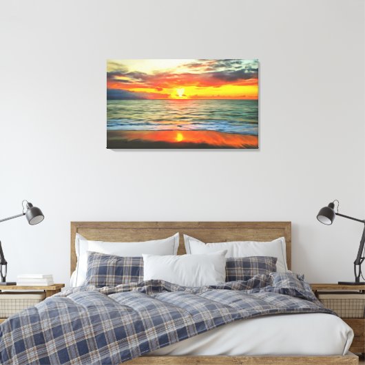Banderas Bay Sunset 1738 Art Canvas Afdruk (Insitu (Slaapkamer))