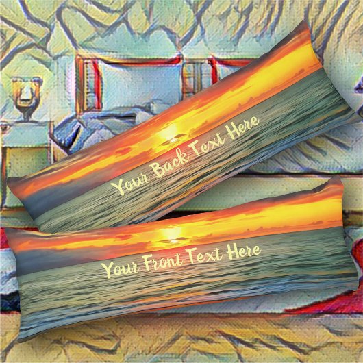 Banderas Bay Sunset 1738 Lichaamskussen