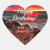 Banderas Happy Birthday Rocky Sunset 914 Hart Sticker (Voorkant)