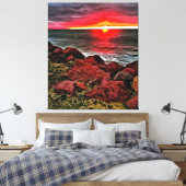 Banderas Rocky Sunset 914 Art Canvas Afdruk (Insitu (Slaapkamer))