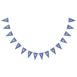 Banderines efecto marmolado azul "Congratulations" Vlaggetjes