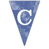 Banderines efecto marmolado azul "Congratulations" Vlaggetjes (Eerste vlag)