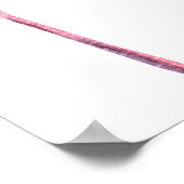 Banderole affiche tropicale flamant rose et hibisc (Coin)