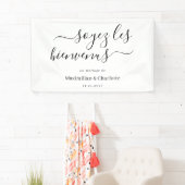 Banderole Bienvenue Mariage Moderne & Chic (En situation)