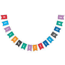 Banderole de Baby Shower "Bonjour Petit(e)" Coloré