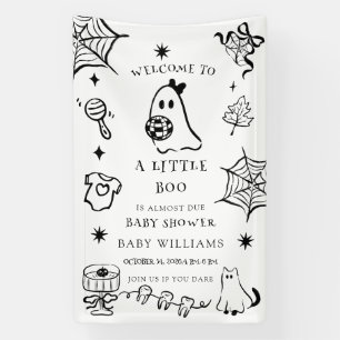 Banderole de Baby Shower Little Boo Is Almost Due