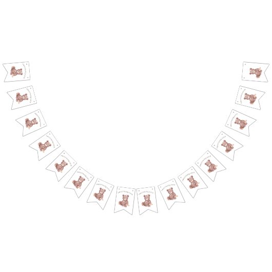 Banderole de baptême pour bébé ourson mignon (Tout)