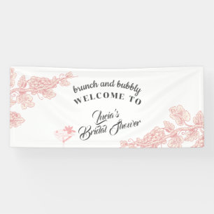 Banderole de bienvenue élégante et rose pour enter