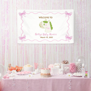 Banderole de Bienvenue Fille Mignonne Cheval Rose