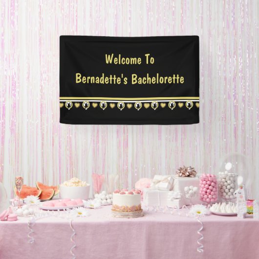 Banderole de bienvenue Love Cat dessinée par Adiel (Fête)