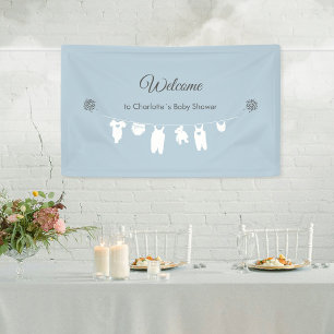 Banderole de Bienvenue pour une Baby Shower Minima