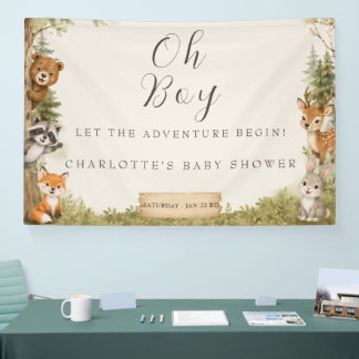 Banderole de bienvenue pour une Baby Shower Oh Boy