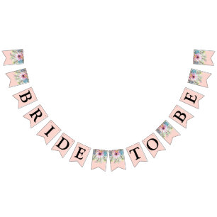 Banderole de bunting de douche de mariée succulent