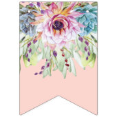 Banderole de bunting de douche de mariée succulent (Deuxième drapeau)