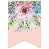 Banderole de bunting de douche de mariée succulent (Premier drapeau)