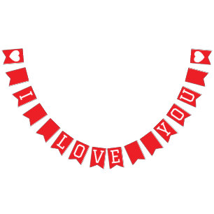 banderole de bunting JE T'AIME 