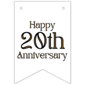 Banderole de décoration d'anniversaire 20 ans (Troisième drapeau)