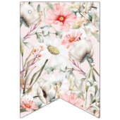 Banderole de fanions 'Future mariée' aux fleurs sa (Deuxième drapeau)