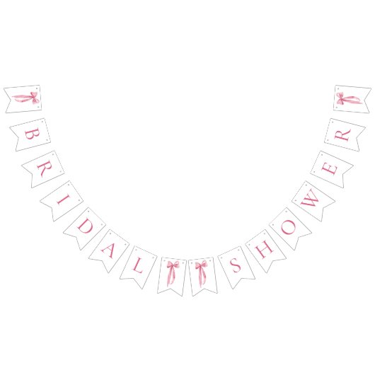 Banderole de Fête de Mariage avec Nœud Rose Modern (Tout)