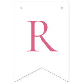 Banderole de Fête de Mariage avec Nœud Rose Modern (Troisième drapeau)