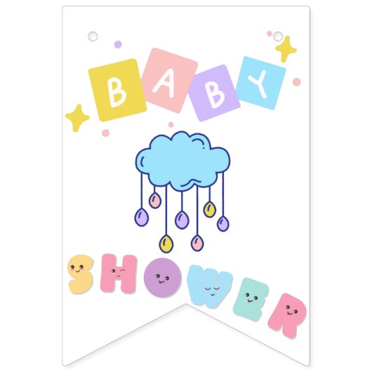Banderole de guirlande Baby Shower (Deuxième drapeau)