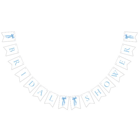 Banderole de guirlande de Baby Shower Bleu Poussié (Tout)