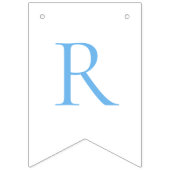 Banderole de guirlande de Baby Shower Bleu Poussié (Troisième drapeau)