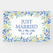 Banderole de mariage cadre d'oliviers (Horizontal)